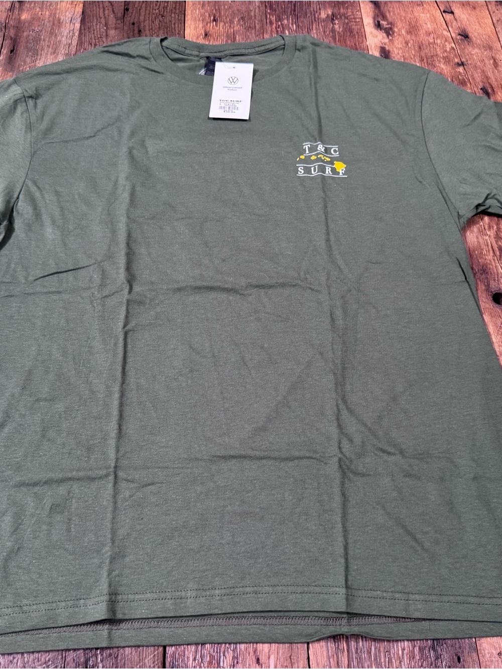 T&C Surf x Volkswagen Short-Sleeve Olive Green Tee